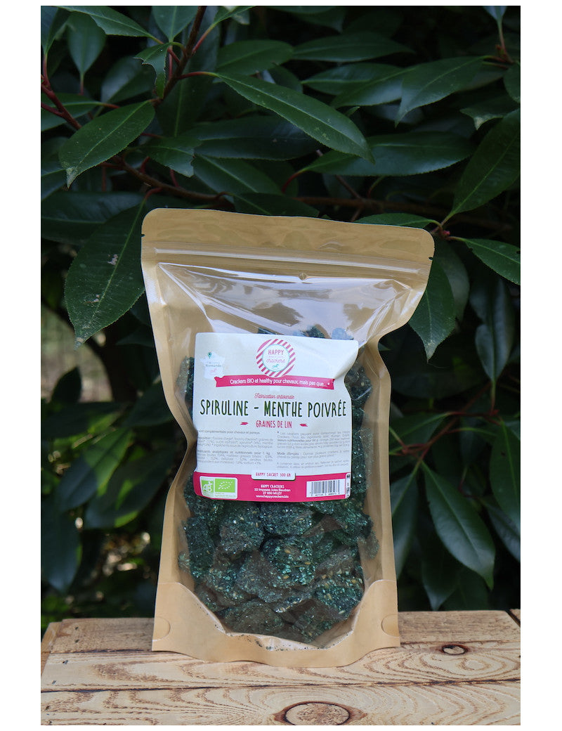 Crackers Cheval Spiruline Menthe poivrée - HAPPY CRACKERS
